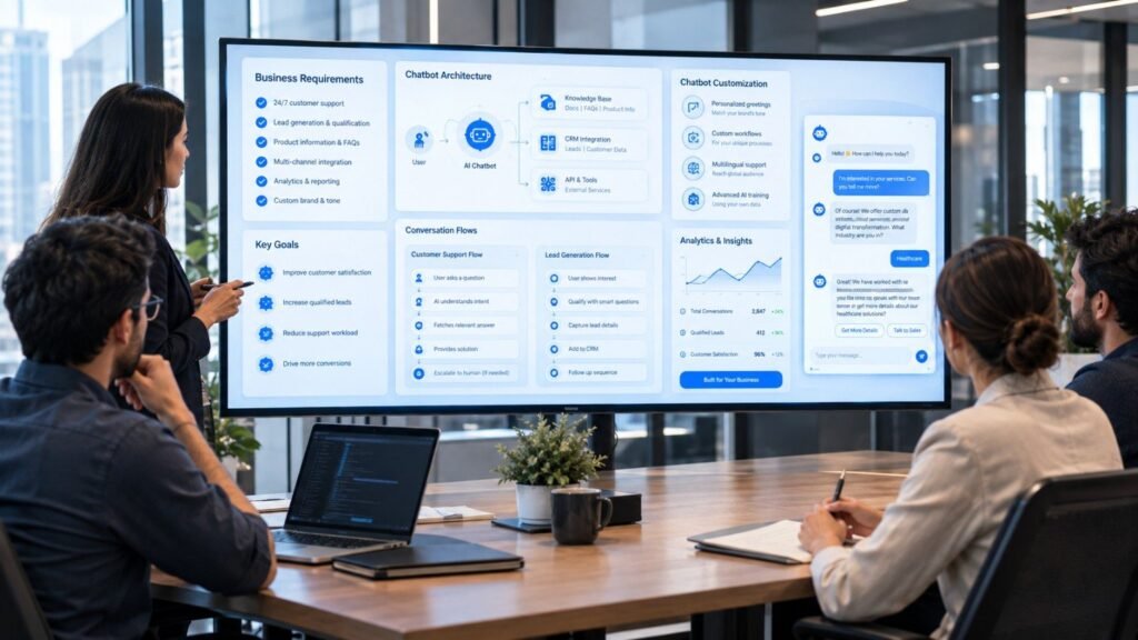 AI chatbot converting website visitors into qualified leads and boosting sales.